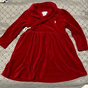 Ralph Lauren Red Velvet Drees Size 24 Months
